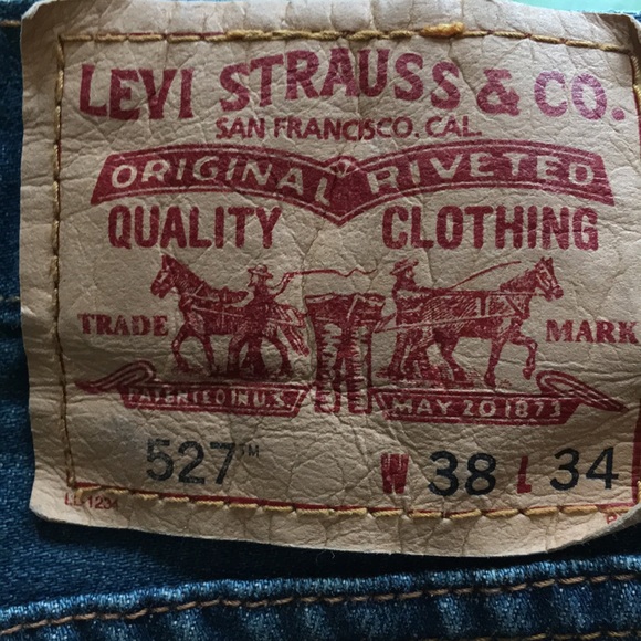 Levi Strauss W38 L34 Jeans 5 pocket Cotton Denim - Picture 2 of 5